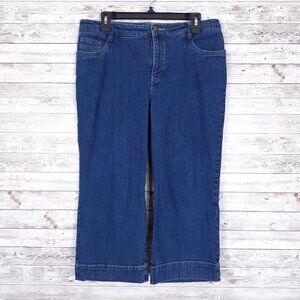 Chadwicks Cropped Jeans Sz 12 Blue 54A